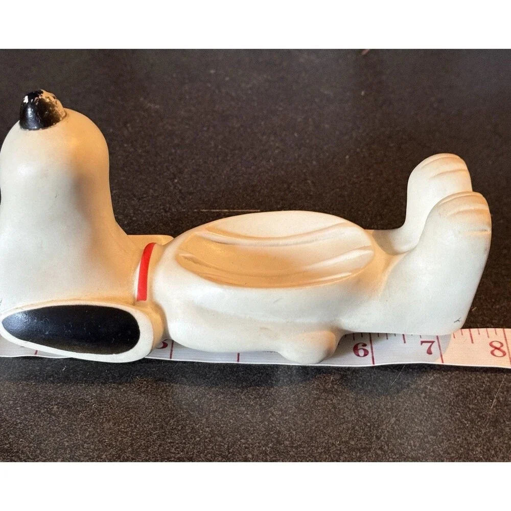 Vintage 1950'S Avon Snoopy Dog Soap Dish Peanuts Floating Rubber Bath 7 1/4